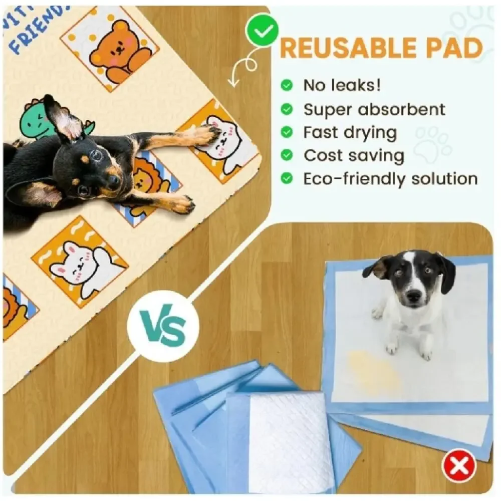 PJYucien Washable Pee Pads for Dogs, 33'' Per Side 89'' Diagonal Octagonal PJYuc